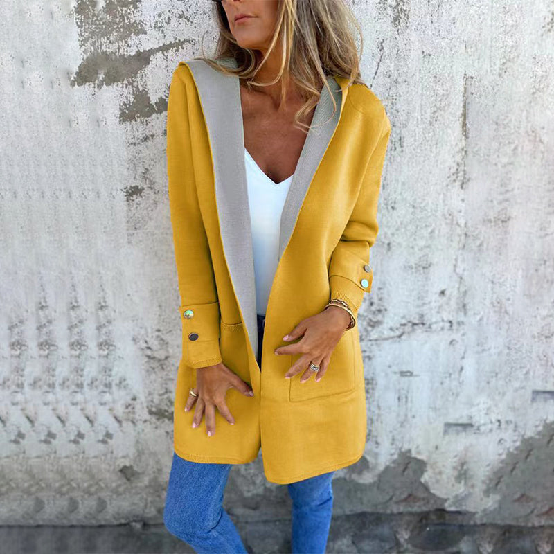 Color Splash Hooded Coat