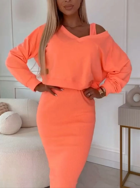 Elegant Sleeveless Dress Set